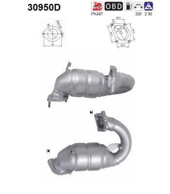 Catalytic Converter - 30950D AS