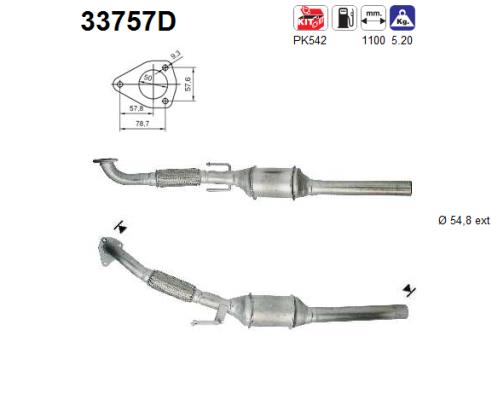 Catalytic Converter - 33757D AS