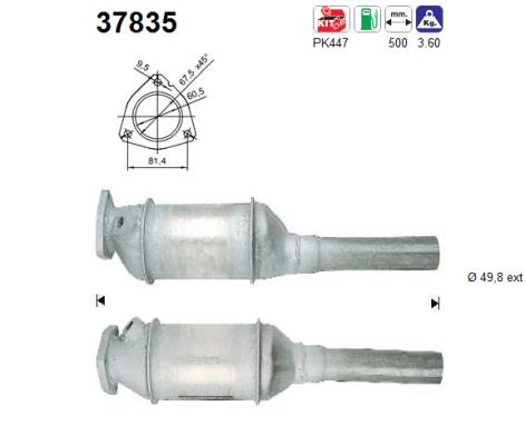 katalizatoriaus keitiklis - 37835 AS
