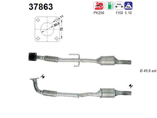 Catalytic Converter - 37863 AS