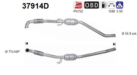 Catalytic Converter - 37914D AS