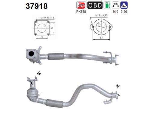 Catalytic Converter - 37918 AS