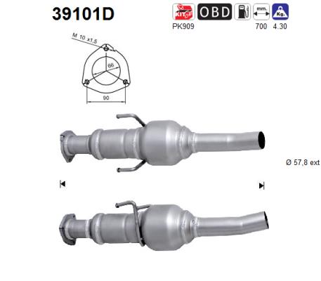 Catalytic Converter - 39101D AS
