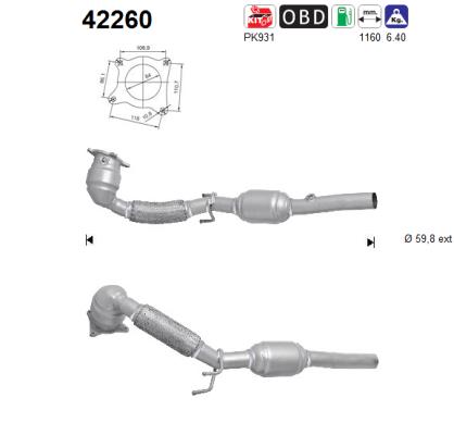 Catalytic Converter - 42260 AS