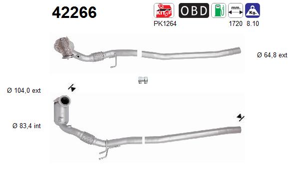 Catalytic Converter - 42266 AS
