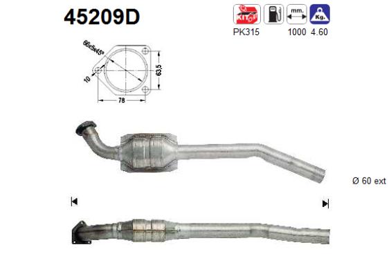Catalizzatore - 45209D AS