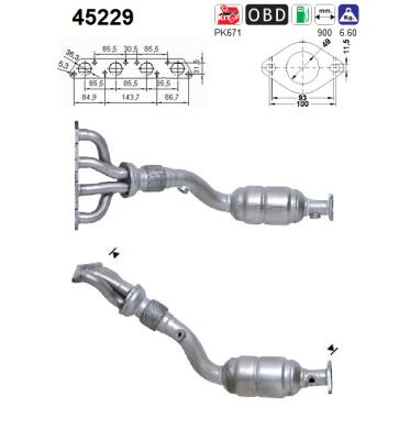 Catalytic Converter - 45229 AS