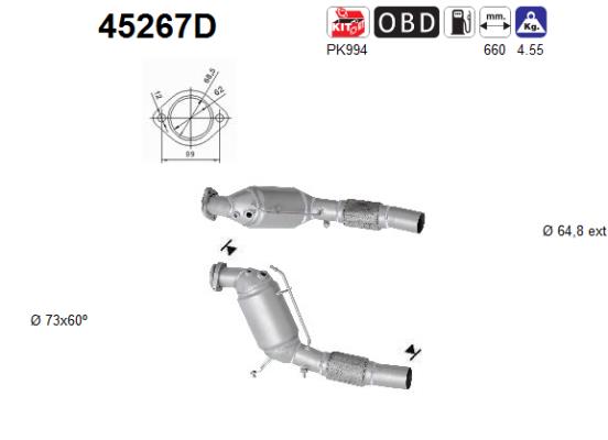 Catalytic Converter - 45267D AS