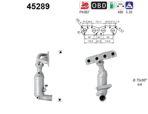 Catalytic Converter - 45289 AS
