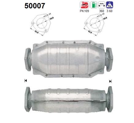 katalizatoriaus keitiklis - 50007 AS