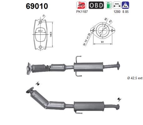 Catalytic Converter - 69010 AS