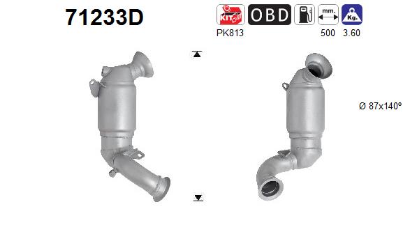 Catalytic Converter - 71233D AS