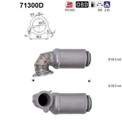 katalizatoriaus keitiklis - 71300D AS