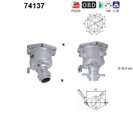 Catalytic Converter - 74137 AS