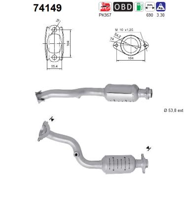 Catalytic Converter - 74149 AS