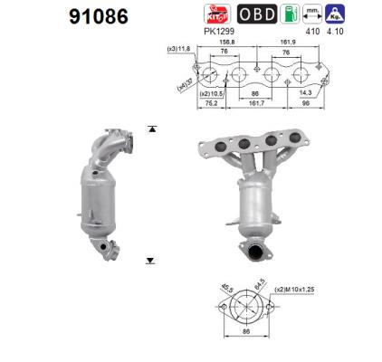 Catalytic Converter - 91086 AS