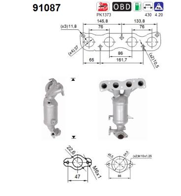 Catalytic Converter - 91087 AS