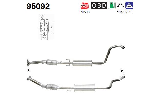 Catalytic Converter - 95092 AS