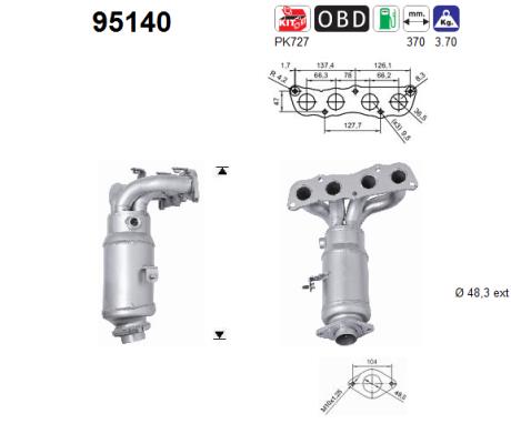 Catalytic Converter - 95140 AS