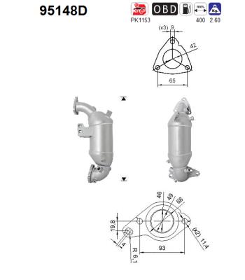 Catalytic Converter - 95148D AS