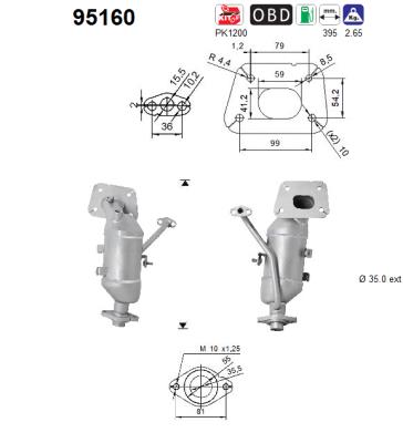 Catalytic Converter - 95160 AS