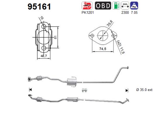 Catalytic Converter - 95161 AS