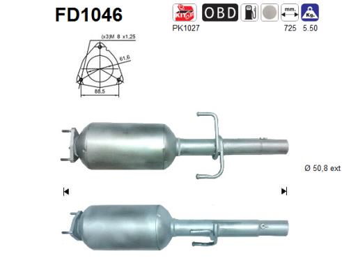 Soot/Particulate Filter, exhaust system - FD1046 AS