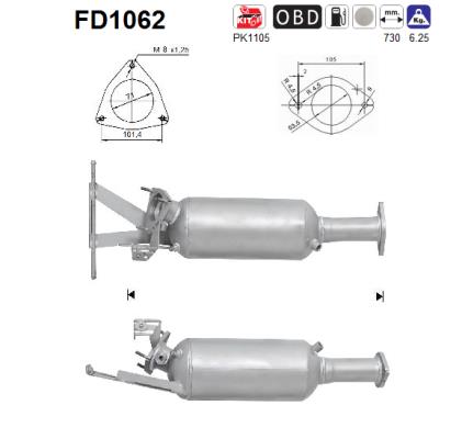 Ruß-/Partikelfilter, Abgasanlage - FD1062 AS