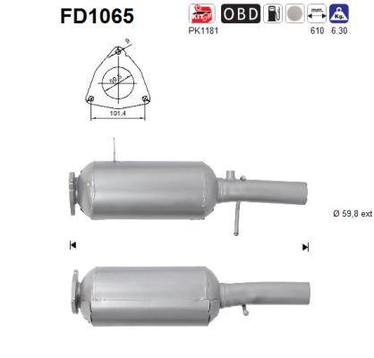 Soot/Particulate Filter, exhaust system - FD1065 AS
