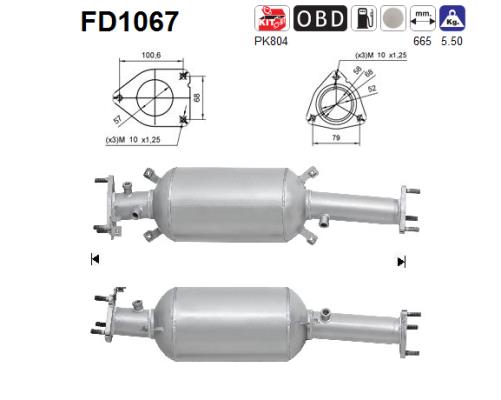 Ruß-/Partikelfilter, Abgasanlage - FD1067 AS
