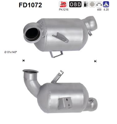 Soot/Particulate Filter, exhaust system - FD1072 AS