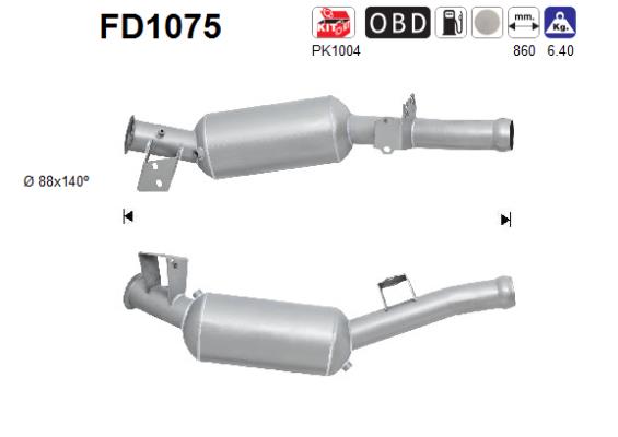Soot/Particulate Filter, exhaust system - FD1075 AS