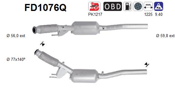 Soot/Particulate Filter, exhaust system - FD1076Q AS