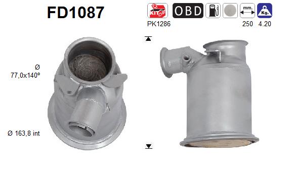 Soot/Particulate Filter, exhaust system - FD1087 AS