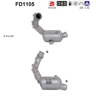 Сажевый / частичный фильтр, система выхлопа ОГ - FD1105 AS