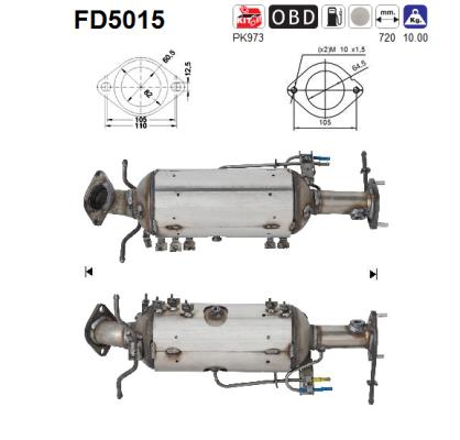 Сажевый / частичный фильтр, система выхлопа ОГ - FD5015 AS