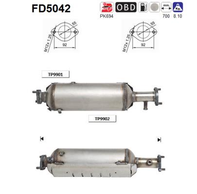 Ruß-/Partikelfilter, Abgasanlage - FD5042 AS
