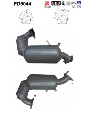 Ruß-/Partikelfilter, Abgasanlage - FD5044 AS