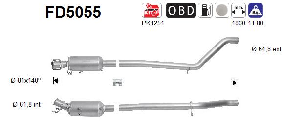 Soot/Particulate Filter, exhaust system - FD5055 AS
