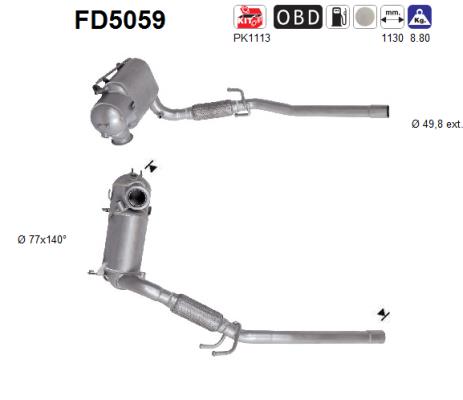 Soot/Particulate Filter, exhaust system - FD5059 AS