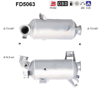 Ruß-/Partikelfilter, Abgasanlage - FD5063 AS