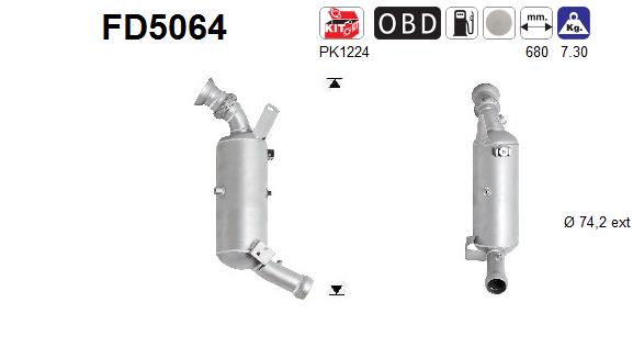 Soot/Particulate Filter, exhaust system - FD5064 AS