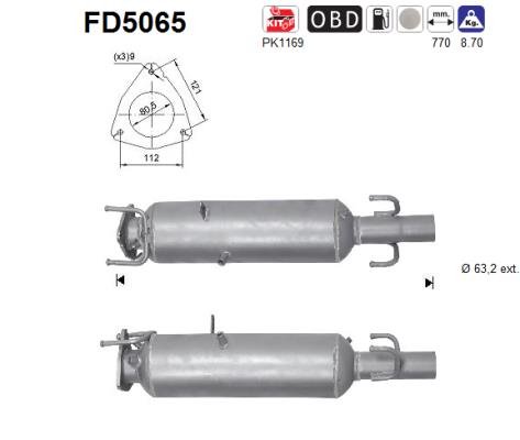 Сажевый / частичный фильтр, система выхлопа ОГ - FD5065 AS