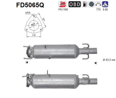 Сажевый / частичный фильтр, система выхлопа ОГ - FD5065Q AS