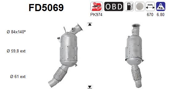 Ruß-/Partikelfilter, Abgasanlage - FD5069 AS