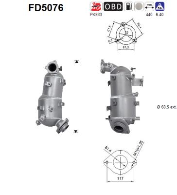 Ruß-/Partikelfilter, Abgasanlage - FD5076 AS