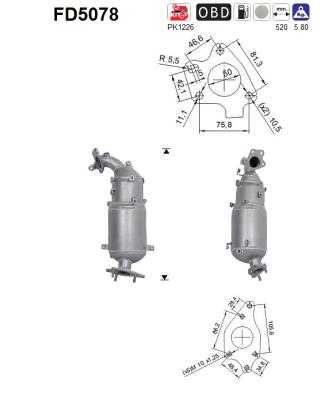 Ruß-/Partikelfilter, Abgasanlage - FD5078 AS