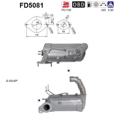 Soot/Particulate Filter, exhaust system - FD5081 AS