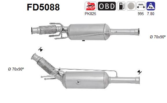 Soot/Particulate Filter, exhaust system - FD5088 AS