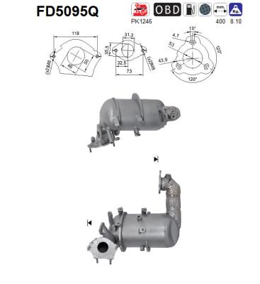 Filtro antiparticolato / particellare, Impianto gas scarico - FD5095Q AS